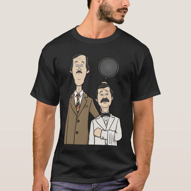 Fawlty Torn - Basil och Manuel Classic T-Shirt (Framsida)