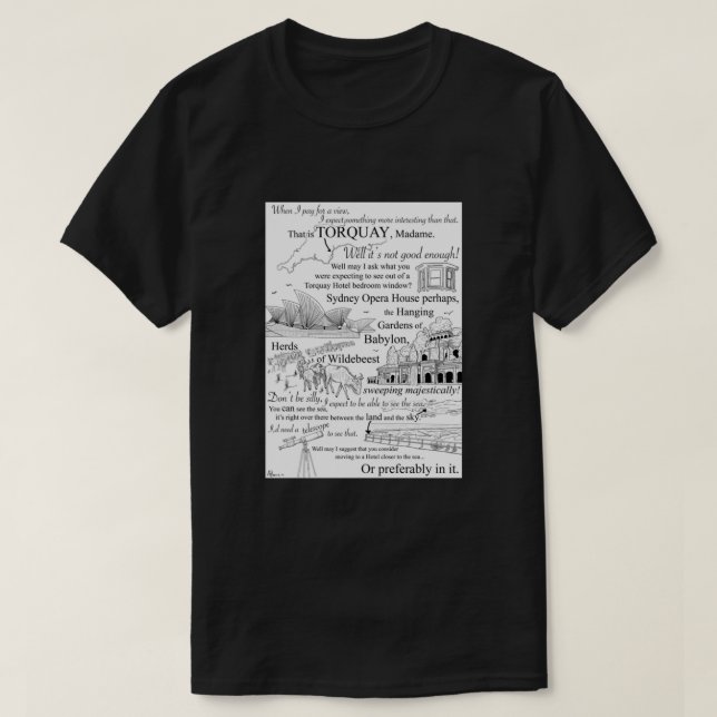 Fawlty Torn - Basil vs Richards. Torquay Hett T Shirt (Design framsida)