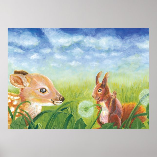 Fawn and Squirrel Poster (Framsidan)