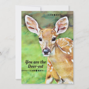 Fawn Baby Hjort Kära Pun