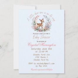 Fawn Baby Shower-inbjudan Inbjudningar