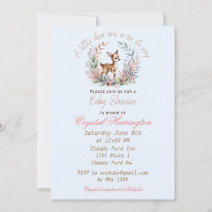 Fawn Baby Shower-inbjudan Inbjudningar