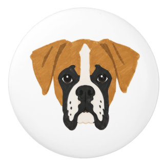 Fawn Boxer Knob Knopp
