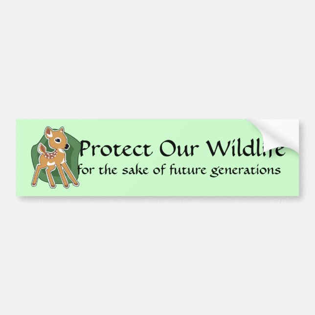 Fawn Bumper Sticker Bildekal (Framsidan)