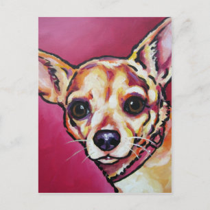 Fawn Chihuahua 2 Vykort