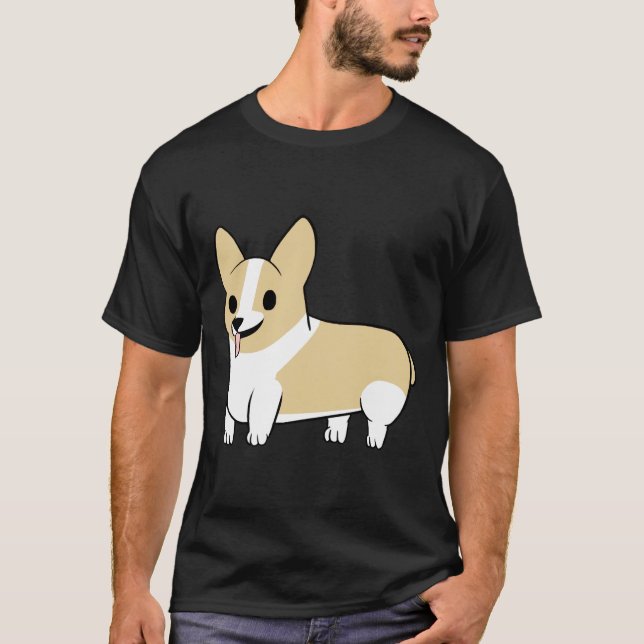 Fawn Corgi T Shirt (Framsida)