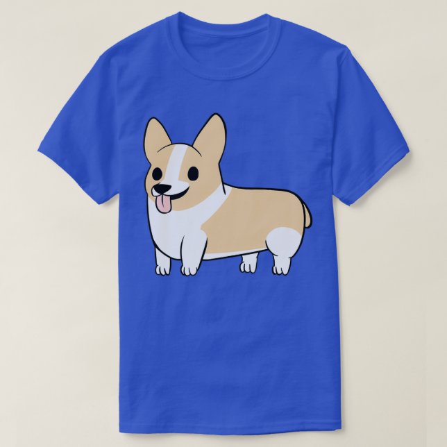 Fawn Corgi T Shirt (Design framsida)
