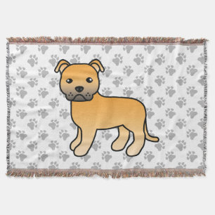 Fawn engelsk Staffordshire Bull Terrier Hund Filt