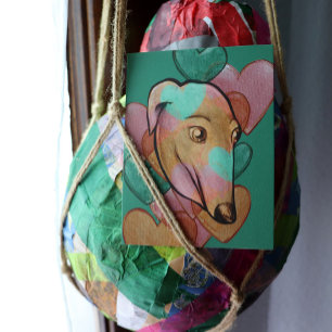 Fawn Färg Greyhound Adoption Art Greyhounds Vykort