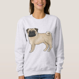 Fawn Färgad Mops Hundras Djurdesign T Shirt