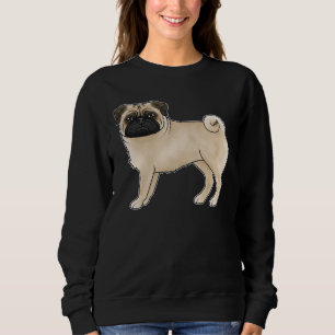 Fawn Färgad Mops Hundras Djurdesign T Shirt