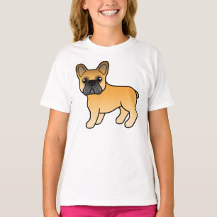 Fawn Fransk Bulldog Cute Tecknad hund T Shirt