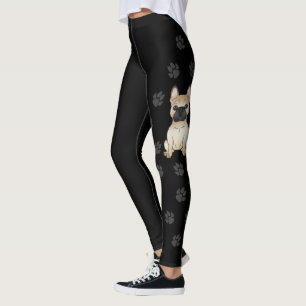 Fawn fransk bulldog / Frenchie seriehund & tass Leggings