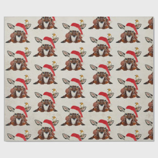 FAWN & GOLDEN BIRD CHRISTMAS PRESENTPAPPER