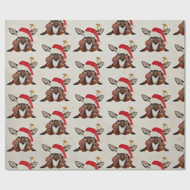 FAWN & GOLDEN BIRD CHRISTMAS PRESENTPAPPER (Platt)