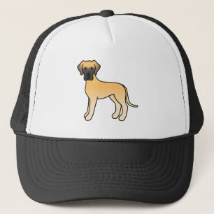 Fawn Grand Danois Söt Tecknad Hund Keps