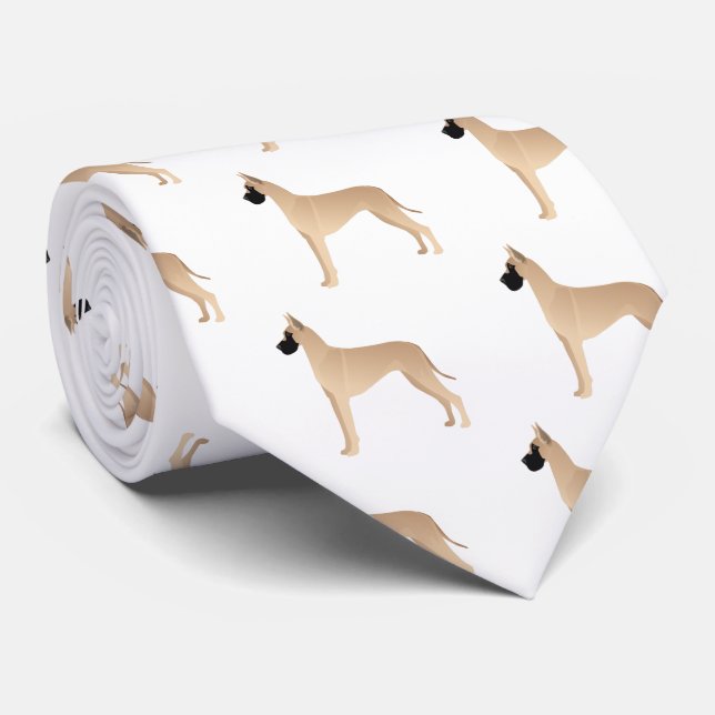 Fawn Great dane Hund aveln Illustration Silhouette Slips (Rullad)