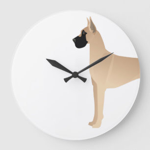Fawn Great dane Hund aveln Illustration Silhouette Stor Klocka