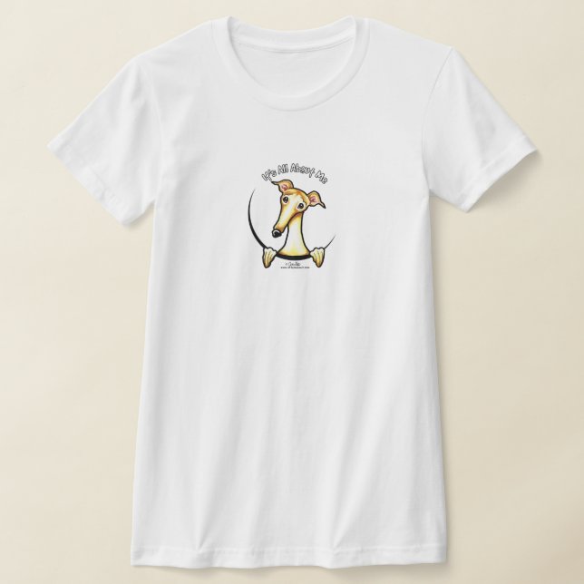Fawn Greyhound allt om mig T Shirt (Laydown)