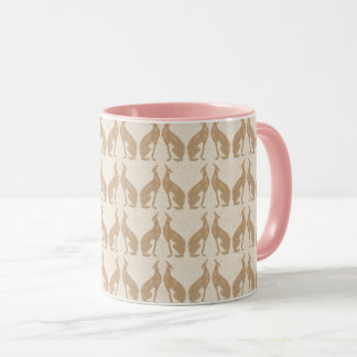 Fawn Greyhound in Art Deco Design Mugg