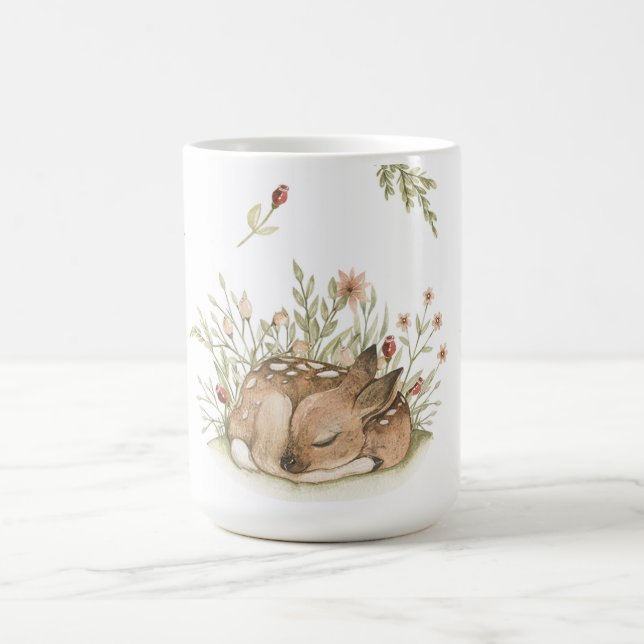 Fawn hjort baby, klassisk mugg (Center)