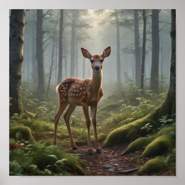 Fawn in the Forest Poster (Framsidan)