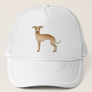Fawn Italy Greyhound Cute Tecknad hund Trucker Keps