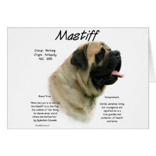 Fawn Mastiff History Hälsningskort