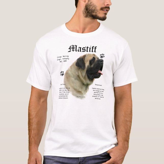 Fawn Mastiff History-skjorta Tee (Framsida)
