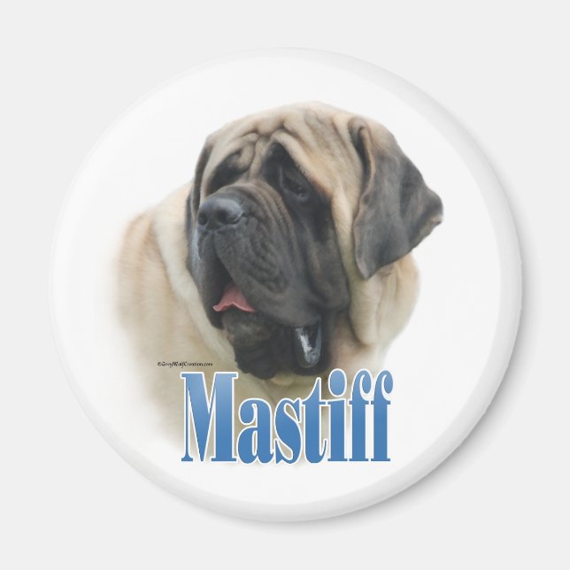 Fawn Mastiff Namn - Magnet (Framsidan)