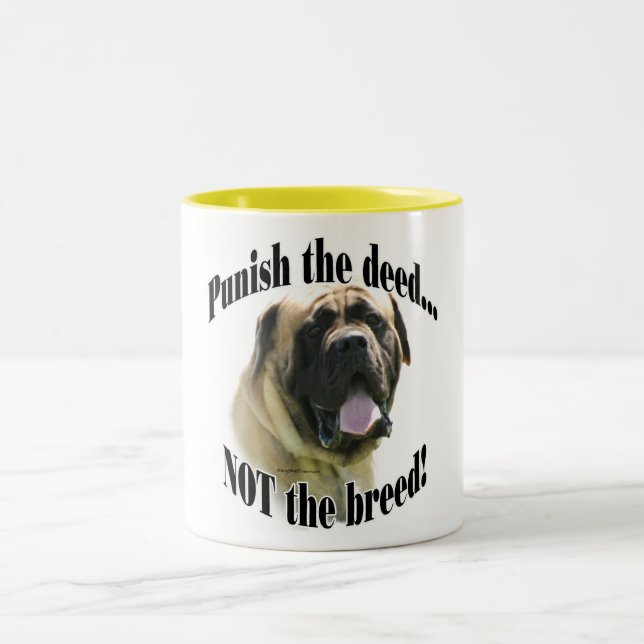 Fawn Mastiff Punish the Deed Mugg (Center)
