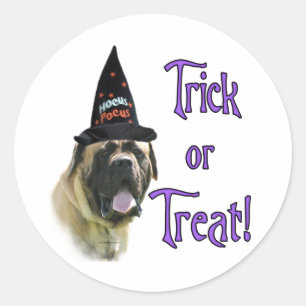 Fawn Mastiff Trick Sticker Runt Klistermärke