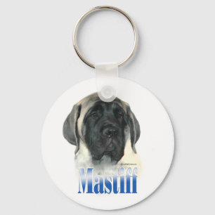 Fawn Mastiff valp Namn Keychain Nyckelring