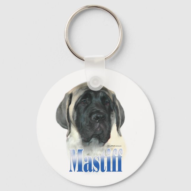 Fawn Mastiff valp Namn Keychain Nyckelring (Framsida)