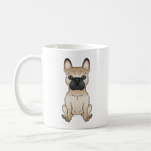 Fawn med svart mask fransk bulldog / fransk bulldo kaffemugg