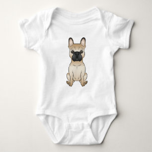 Fawn med svart mask fransk bulldog / fransk bulldo t shirt