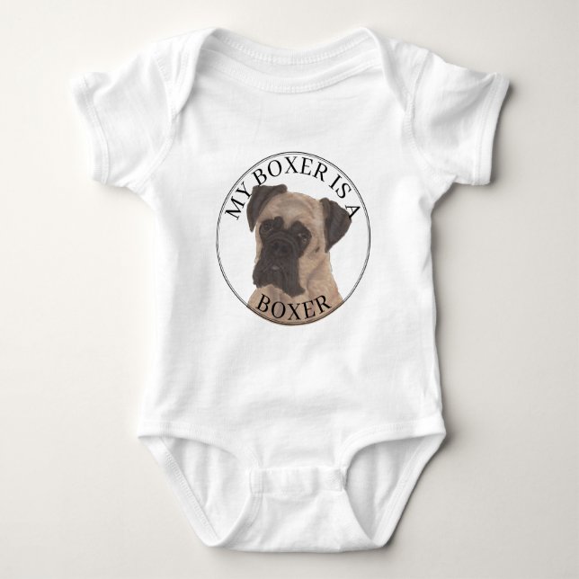 Fawn Mfrågade Boxer Hund Big Brother T Shirt (Framsida)