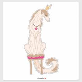 Fawn och Tan Royal Borzoi Die Cut Vinyl Klistermär Klistermärken