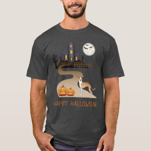 Fawn Och Vit Iggy Och Halloween Spökhus T Shirt