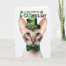 Fawn Oriental Shorthair Cat St CATrick's Day Helgkort
