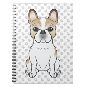 Fawn Piebald Fransk Bulldog / Fransk Bulldog Teckn Anteckningsbok