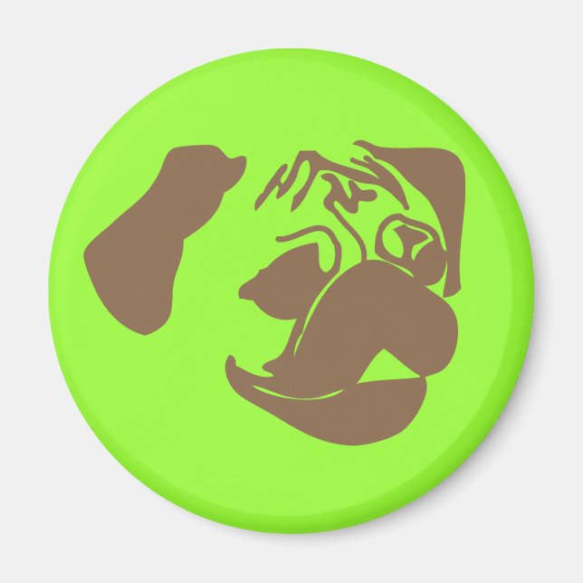 Fawn Pug Magnet (Framsidan)