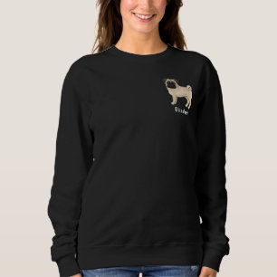 Fawn Pug Mops Hundrasdesign Med Anpassad Text T Shirt