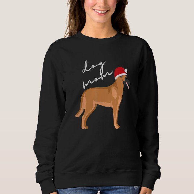 Fawn Sable Belgium Malinois Mamma jul i Hund T Shirt (Framsida)