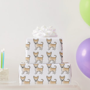 Fawn Smooth Coat Chihuahua Söt Hund Mönster Presentpapper