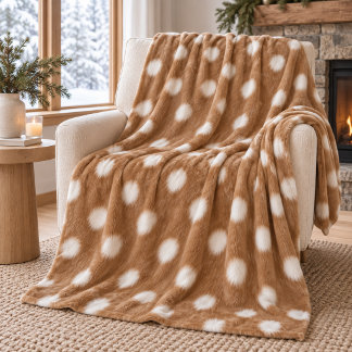 Fawn Spot Nordic Woodland Flygtäcke Fleecefilt