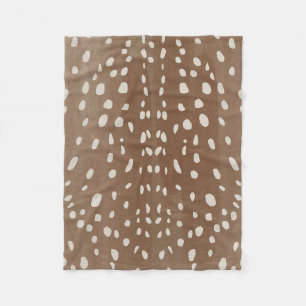 Fawn Spots Baby Hjort Animal Print Mönster Fleecefilt