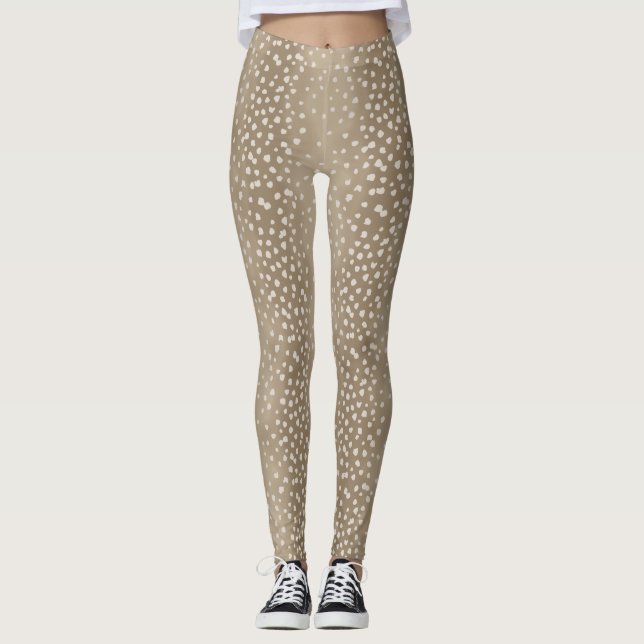 Fawn Spots Baby Hjort Patterned Costume Leggings (Framsida)