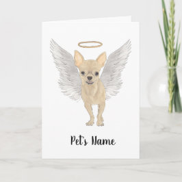 Fawn Tan Cream Chihuahua Sympathy Memorial Kort