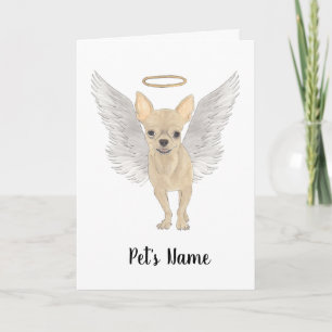 Fawn Tan Cream Chihuahua Sympathy Memorial Kort